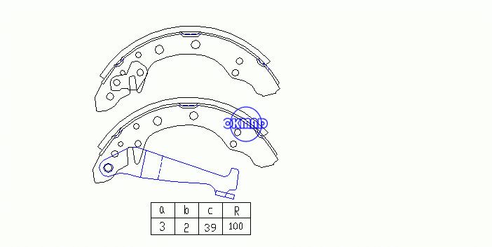 AUDI A2 SEAT Arosa Cordoba Ibiza Toledo SKODA Fabia Felicia Pegar VW Caddy Golf Polo Drum sapatas de freio OEM: 1H0609525 FSB408 GS8526, OK-BS372